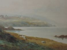 A watercolour, Albert Pollitt, coastal landscape, signed and dated 1909, 18 x 27cm, plus frame and