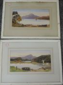 A pair of watercolours, W E Grant, Scottish Lochs, inc Loch Lomond, each signed, 18 x 35cm, each