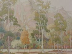 A watercolour, Wilson Wright, Craggs Borrowdale, signed and dated 1930, 26 x 35cm, plus frame and