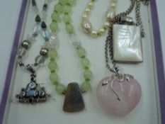 Four HM silver/white metal pendants stamped 925 of Artisan style, including Shankari (Indonesia)