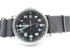 A Pulsar Seiko military quartz wrist watch serial no: 7N32-OBCO Hving luminous Arabic numeral dial