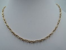 A 9ct rose gold fancy link chain, approx 18' & 13.1g