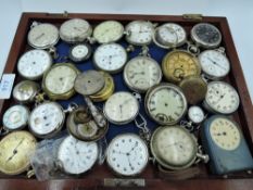 A selection of base metal pocket watches of various forms