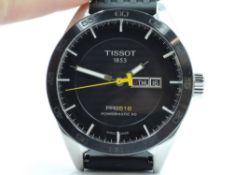 A gent's Tissot PR516 Powermatic 80 wrist watch, no: T100430A having baton numeral dial and day/date