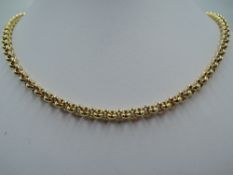 A 9ct gold belcher chain, approx 20' & 18g