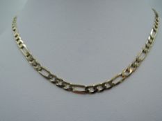 A 9ct gold figaro chain, approx 18' & 9.1g