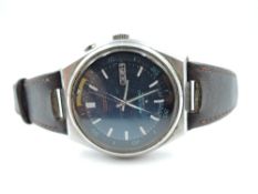 A gent's vintage Seiko Bell Matic wrist watch no, 4006-6080 having a baton numeral dial with