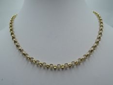A 9ct gold belcher chain, approx 20' & 17.8g