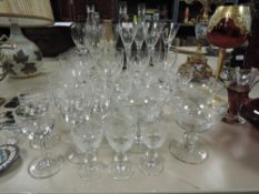 A variety of etched glasses including wine glasses,spirit glasses and more.