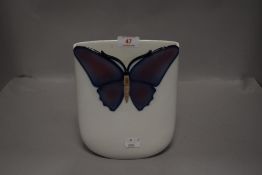 A modern vase by Royal Copenhagen in a butterfly design