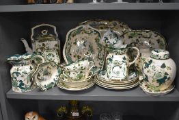An impressive selection of Masons ceramics in the Chartreuse design