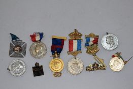 A selection of Victorian medals and pendants