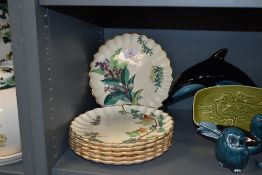 A set of late Victorian display plates by Copeland