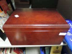 A Mahogany humidor.