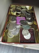 A selection of collectable coins and currency.
