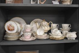 A selection of various part tea services and tea cup and saucer sets