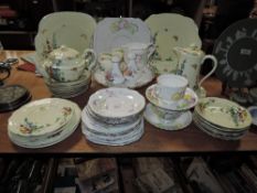 A selection of part tea services and similar including Crown Staffordshire and Windsor