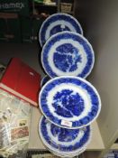A collection of Bristol Mandarin pattern plates in varying sizes.