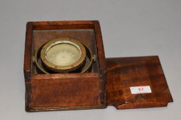 A military naval style compass marked Bayne and Smith Antwerp