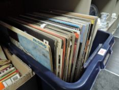 A mixed selection of vinyl LP records including easy listening, classical and popular music.