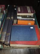 A box of mixed interest books including war interest.