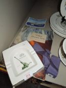 A small lot of ephemera,an ashtray and hat ribbon, some of Vickers ship building interest.