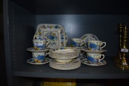 A collection of Masons 'Regency', including cups and saucers, plates and bowls.