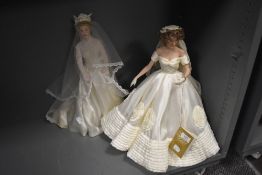 A Franklin Heirlooms bisque headed collectors doll 'Bride' together with another similar.