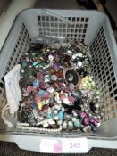 A large selection of costume jewellery necklaces