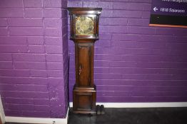A good quality reproduction oak long case clock, in the manner of Titchmarsh & Goodwin, the brass