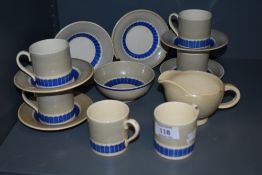 A mid 20th century Susie Cooper part coffee set (some damages)
