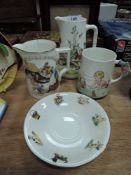 A selection of childrens nursery rhyme and similar ceramics including Paragon