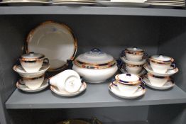 A selection of Losol Ware 'Keats' pattern dinner wares, to include tureen, handled soup bowls and