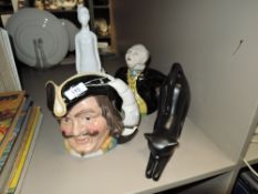 A 'pickwick proposes toast' tea pot, a Royal Doulton Capt Henry Morgan character jug and more.