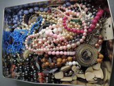 A selection of costume jewellery necklaces