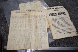 A selection of early steam railway Public Notice