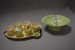 A selection of ceramics by Carlton ware including cruet set