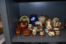 A collection of Torquay ware and similar collectable pieces.