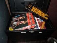 A filing box containing a large quantity of football programmes, mainly Stoke City, and sold