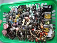 A large selection of costume jewellery bracelets