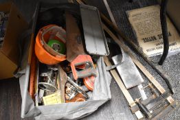 A selection of builders tools and DIY items