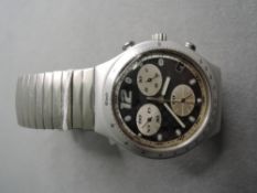 A gent's Swatch Irony Aluminium quartz wrist watch