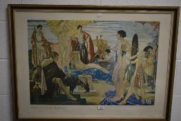 After Sir William Russell Flint R.A, a limited edition colour print 'The Judgement of Paris' blind