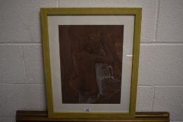 A coloured pencil on paper Back View by Gordon Grundy signed, framed and glazed