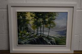 An oil on board Castle Crag by Ted McArdle. Signed