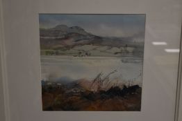A watercolour Misty Lake by Frances Winder