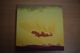 An oil on canvas Moorland Cloud IV by Lionel Playford. Signed