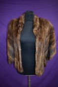 A vintage 1930s mink caplet.
