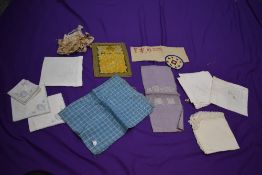 An interesting lot of embroidered works including partial samplers.