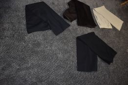 Four fabulous pairs of ladies flares, circa 60s and 70s.